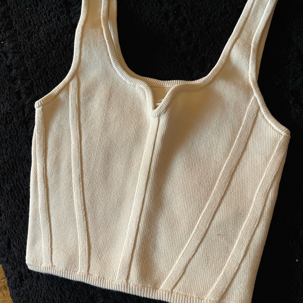 Aerie corset knit tank top